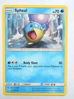 Spheal 50/236 NM Pokemon TCG Card Cosmic Eclipse ENG 2019 Water Common - Image 1