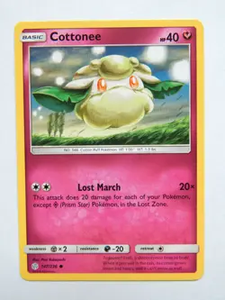 Cottonee 147/236 NM Pokemon TCG Card Cosmic Eclipse ENG 2019 Fairy Common - Image 1