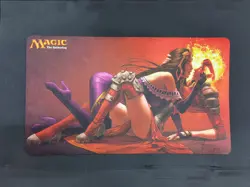 Magic-Chandra Kissing Liliana Playmat Mouse Pad Card Deck Game Non-slip Backing - Image 1