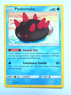 Pyukumuku 47/149 NM Sun & Moon Base Set 2017 TCG Card ENG Regular Water Uncommon - Image 1