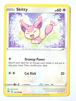 Skitty 141/189 (NM, Pokemon Card, Darkness Ablaze, 2020, Colorless, Common) - Image 1