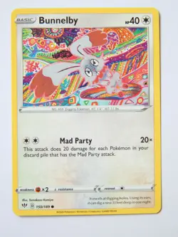 Bunnelby 150/189 (NM, Pokemon Card, Darkness Ablaze, 2020, Colorless, Common) - Image 1