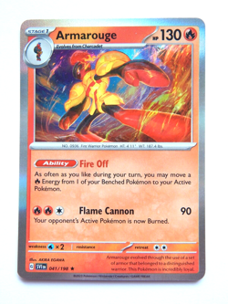 Armarouge 041/198 NM Pokemon Card Scarlet & Violet SVI EN 2023 Fire Holo Rare - Image 1
