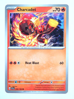 Charcadet 040/198 NM Pokemon Card Scarlet & Violet SVI EN 2023 Fire Common - Image 1