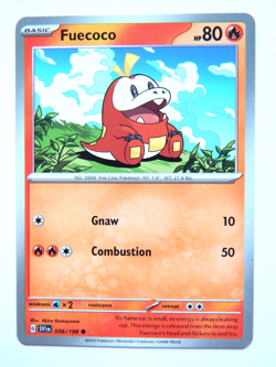 Fuecoco 036/198 NM Pokemon Card Scarlet & Violet SVI EN 2023 Fire Common - Image 1