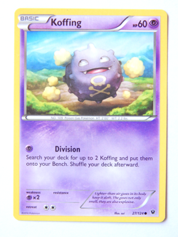 Koffing 27/124 (NM, Pokemon Card, Fates Collide, 2016, Psychic, Common) - Image 1