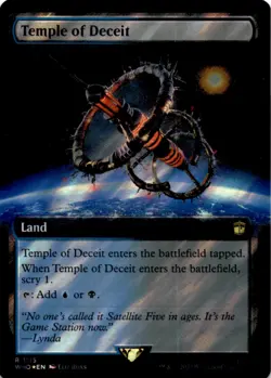 MTG Temple of Deceit (Extended Art) (Surge Foil) Foil NM Doctor Who - Image 1