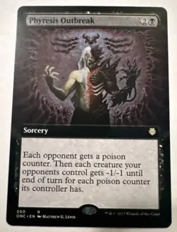 1x MTG Phyresis Outbreak *Extended Art*- Phyrexia AWBO Rate! NM Mint! - Image 1