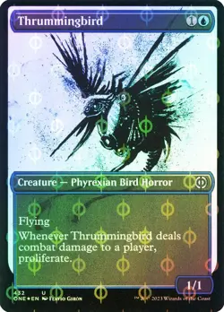 Thrummingbird 432 ONE MTG Uncommon Foil Phyrexian Bird Horror Giron Showcase NM - Image 1