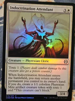 Indoctrination Attendant FOIL Phyrexia: All Will Be One Magic MTG - Image 2