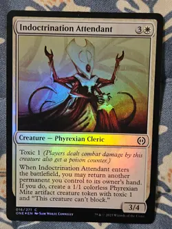 Indoctrination Attendant FOIL Phyrexia: All Will Be One Magic MTG - Image 4