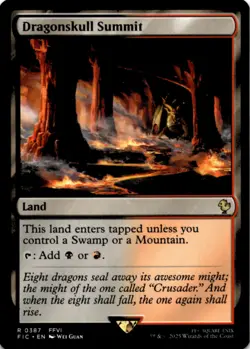 MTG Dragonskull Summit Normal NM Commander: FINAL FANTASY Magic 387 - Image 1