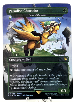 MTG Paradise Chocobo - Birds of Paradise (borderless) promo Foil #483 - Image 1