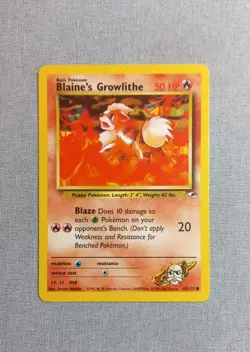 Pokemon TCG - Blaine's Growlithe - Gym Challenge Set - 62/132 - Image 1