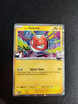 Pokemon TCG - Iono's Voltorb 047/159 Play Stamped Prize Pack Series 7 Holo - Image 1