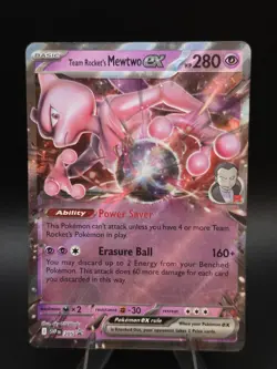 Pokemon Team Rocket's Mewtwo ex 205 Sv: Scarlet & Violet Black Star Promo NM - Image 1