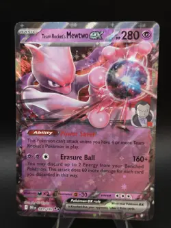 Pokemon Team Rocket's Mewtwo ex 081/182 Sv10 Destined Rivals Double Rare Holo - Image 1
