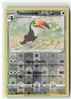 Toucannon 145/185 Reverse Holo Vivid Voltage Pokemon TCG NM - Image 1