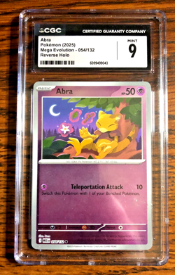 Abra Reverse Holo Common #054 - CGC MINT 9 - 2025 Mega Evolution - Pokemon TCG - Image 1