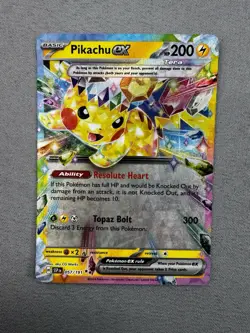 Pokemon TCG Pikachu ex Surging Spark 057/191 Holo Double Rare MINT - Image 2