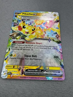 Pokemon TCG Pikachu ex Surging Spark 057/191 Holo Double Rare MINT - Image 3