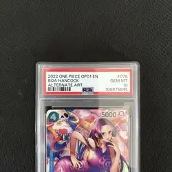 Boa Hancock One Piece OP01-078 SR Alt Art English PSA 10 - Image 3