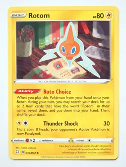 Rotom 034/072 (NM, Pokemon Card, Shining Fates, 2021, Lightning, Uncommon) - Image 1