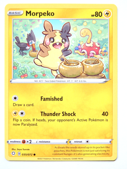 Morpeko 035/072 (NM, Pokemon Card, Shining Fates, 2021, Lightning, Common) - Image 1
