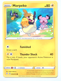 Morpeko 036/072 (NM, Pokemon Card, Shining Fates, 2021, Lightning, Common) - Image 1