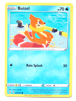 Buizel 022/072 (NM, Pokemon Card, Shining Fates, 2021, Water, Common) - Image 1