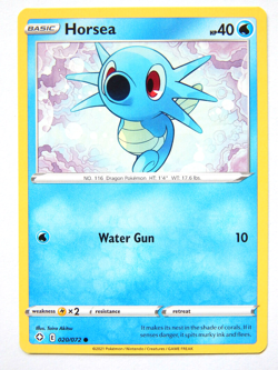 Horsea 020/072 NM Pokemon TCG Card Shining Fates ENG 2021 Water Common - Image 1