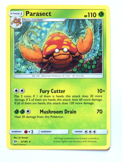 Parasect 5/149 (NM, Pokemon Card, Sun & Moon, 2017, Grass, Rare) - Image 1