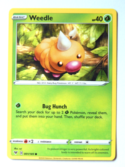 Weedle 001/185 (NM, Pokemon Card, Vivid Voltage, 2020, Grass, Common) - Image 1