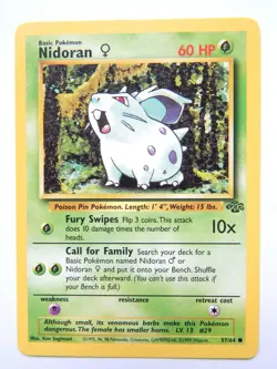 Nidoran 57/64 (NM, Pokemon Card, Vintage , Jungle, 1999, Grass, Common) - Image 1