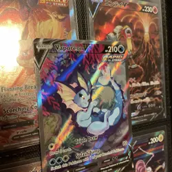Pokemon TCG Vaporeon v SWSH181 Black Star Promo Card Near Mint Condition - Image 4