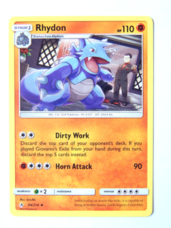 Rhydon 94/214 (NM, Pokemon Card, Unbroken Bonds, 2019, Fighting, Uncommon) - Image 1