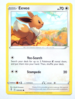 Eevee 125/203 (NM, Pokemon Card, Evolving Skies, 2021, Colorless, Common) - Image 1