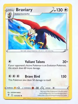 Braviary 137/203 (NM, Pokemon Card, Evolving Skies 2021, Colorless, Uncommon) - Image 1