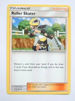 Roller Skater 203/236 (NM, Pokemon Card, Cosmic Eclipse, Trainer, Uncommon) - Image 1