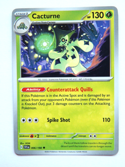 Cacturne 006/198 NM Pokemon Card Scarlet & Violet SVI EN 2023 Grass Uncommon - Image 1