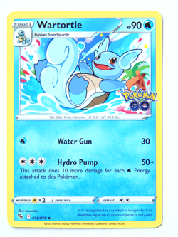 Wartortle 016/078 (NM, Pokemon Card, Pokemon Go, 2022, Water, Uncommon) - Image 1