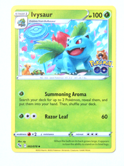 Ivysaur 002/078 (NM, Pokemon Card, Pokemon Go, 2022, Grass, Uncommon) - Image 1