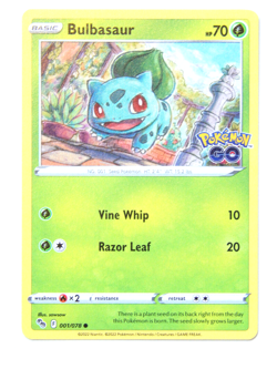 Bulbasaur 001/078 (NM, Pokemon Card, Pokemon Go, 2022, Grass, Common) - Image 1