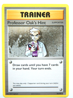 Professor Oak's Hint 84/108 (NM, Pokemon Card, Evolutions, Supporter, Uncommon) - Image 1