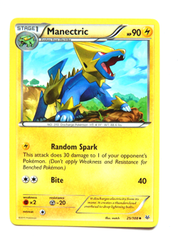 Manectric 25/108 (LP, Pokemon Card, Roaring Skies, 2015, Lightning, Uncommon) - Image 1