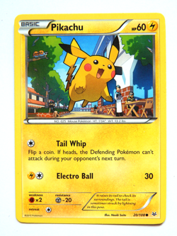 Pikachu 20/108 (LP, Pokemon Card, Roaring Skies, 2015, Lightning, Common) - Image 1