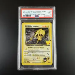 PSA 9 Rocket's Zapdos Pokemon Celebrations Classic Collection Holo Graded Card - Image 1