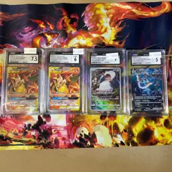 Pokemon CGC Graded Card X4 Charizard Chinese Snorlax Japanese Vaporeon Chinese - Image 1