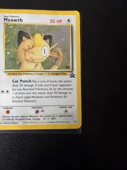 Pokemon TCG Meowth Black Star Promo 10 Holo Card Vintage WOTC GB - Image 4