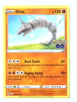 Onix 036/078 (NM, Pokemon Card, Pokemon Go, 2022, Fighting, Common) - Image 1